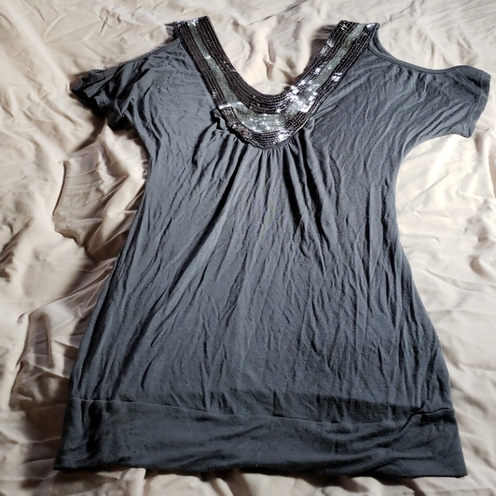 Grey Rue21 sequined top